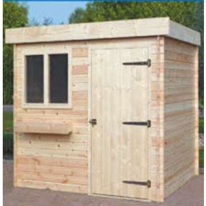 Abri de jardin moderne bois 5.46 m² - Dimensions (Lx l x h) : 2.60 x 2.10 x 2.20 m