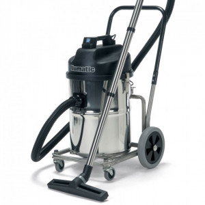 Aspirateur eau et poussières cuve inox - Puissance : 2400 W - Capacité : (poussières/eau) 35L / 25L - Volume d’air max 80L/sec