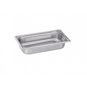 Bac gastro inox perforé GN 1/3  - Inox perforé - Profondeur : 40 à 200 mm - Capacité : 1,4 à 7,5 L