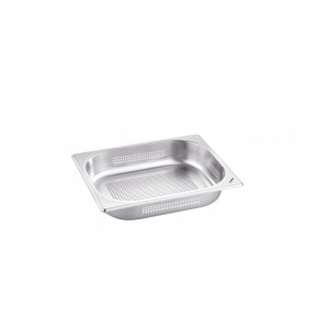 Bac gastro inox perforé GN 1/2 - Inox perforé - Profondeur : 60 à 195 mm - Capacité : 3,5 à 11 L