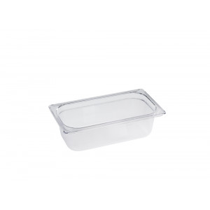 Bac gastro transparent GN 1/3 polycarbonate - Polycarbonate - Profondeur : 65 à 200 mm - Capacité : 2,5 à 7,1 L