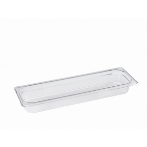 Bac gastro transparent GN 2/4 polycarbonate - Polycarbonate - Profondeur : 65 ou 100 mm - Capacité : 3,4 ou 5,3 L