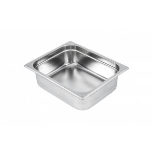 Bac gastronorme 1/2 inox - Inox AISI 301 - Hauteur : 65 à 150 mm - Capacité : 4.7 à 10,8 L