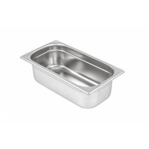 Bac gastronorme 1/3 inox - Inox AISI 301 - Hauteur : 65 à 150 mm - Capacité : 2.9 à 6.8 L