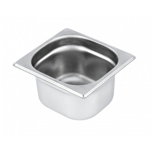 Bac gastronorme 1/6 inox - Inox AISI 301 - Hauteur : 65 à 150 mm - Capacité : 1,4 à 3,2 L