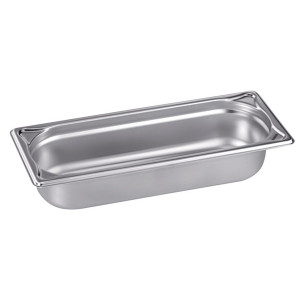 Bac gastro inox GN 2/8 - Inox AISI 304 - Profondeur : 20 à 150 mm - Capacité : 1,7 à 5,2 L