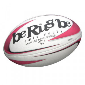 Ballon de match rugby féminin - Vessie en latex et valve sur panneau