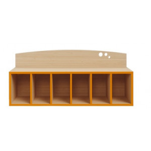 Banc avec casiers crèche - Dimension : L 1213 mm x H 380 mm x P 306 mm