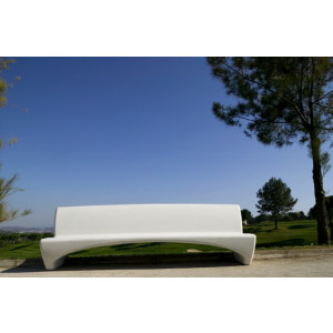 Banc béton avec dossier pour parcs - Longueur : 2700 mm – Assise : 450 mm –A fixer avec tiges métalliques