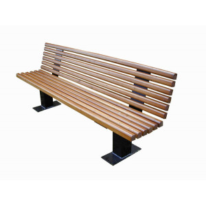 Banc bois pieds acier - Agréé NF P99-610