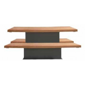 Banc de jardin en acier bois - Longueur : 2300 mm