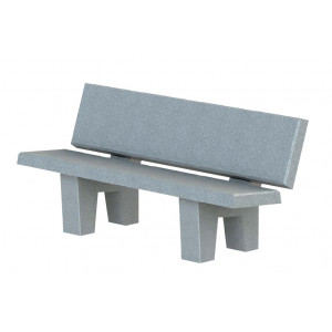 Banc de jardin en béton - Longueur : 1750 mm - Béton armé - À poser