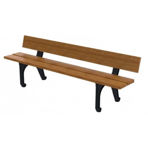 Banc de jardin en bois - Longueur : 2000 mm - Bois exotique - A sceller