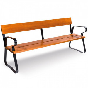 Banc de jardin en bois - Longueur 2000  mm - Bois de Guinée - A sceller