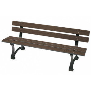 Banc de ville en compact - Longueur : 1800 mm - Compact - A sceller