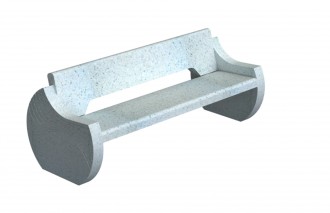 Banc en béton L 200 pour extérieur - Dimensions (L x l x h) : 200 x 80 x 77 cm