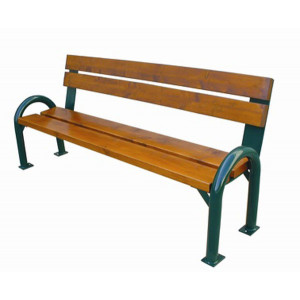 Banc en bois 4 lames - Dimensions (L x l x H) : 180 x 60 x 83 cm