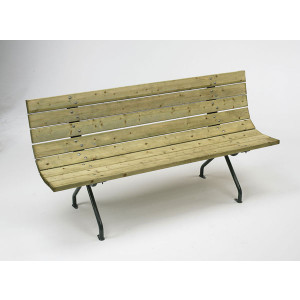 Banc en bois 8 lames - Assise orthopédique