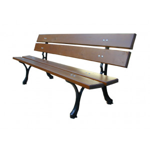 Banc en bois pieds fonte - Agréé NF P99-610