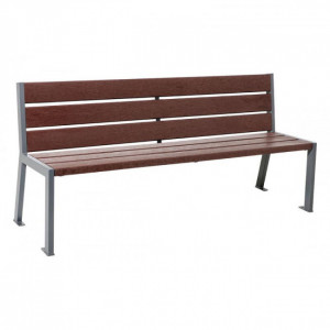 Banc en plastique recyclé Silaos 5 ou 6 lames - Banc Silaos en plastique recyclé sans entretien