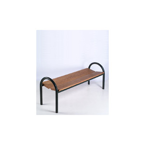 Banc extérieur en bois et métal - Dimensions : (L x l x H) 57 x 160 x 68