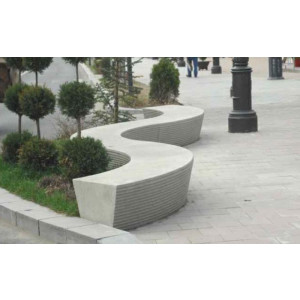 Banc public modulaire - Longueur : 2780 mm – Assise : 450 mm – A poser au sol ou à ancrer avec tiges métalliques 