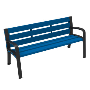 Banc en plastique recyclé 164 cm - Longueur : 1640 mm - PolyÃ©thylÃ¨ne 100 % recyclable -  Ã fixer au sol par vis dâancrage, fournies