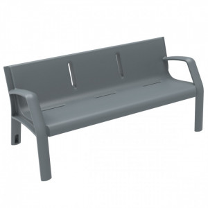 Banc plastique recyclé 170 cm - Longueur : 1700 mm - PolyÃ©thylÃ¨ne 100 % recyclable - Ã fixer au sol par vis dâancrage (non
fournies)