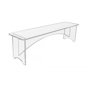 Banc plexiglas pour entrée 150 cm - Plexiglas épaisseur 1.5 cm - Longueur 150 cm - Profondeur 37 cm - Hauteur 41 cm