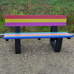 Banc public en plastique recyclé - 100% plastique recyclé