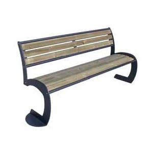 Banc public à base semi-circulaire - Longueur : 1861 mm