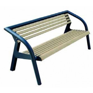 Banc public acier bois 1870 mm - Longueur : 1870 mm