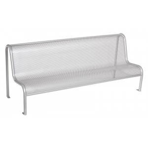 Banc public en acier - Longueur : 2090 mm - Acier galvanisé - A sceller