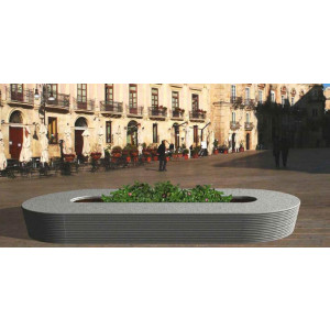 Banc public en béton - Longueur : 1190 mm – Assise : 450 mm – A poser au sol ou à ancrer avec tiges métalliques 