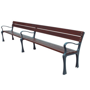 Banc public en bois 3.6 m - Dimensions  : 3600 x 690 x 840 mm