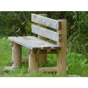 Banc public en bois 5 Lames - Largeur (cm) : 40