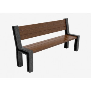  Banc public en plastique recyclé - Longueur : 1930 2000 mm - Assise : 440 ou 475 mm 