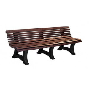 Banc public en plastique recyclé - Longueur : 200 cm - Assise : 44 cm - A sceller 