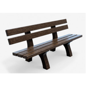 Banc public en plastique recyclé - Longueur : 1930 ou 2000 mm - Assise : 440 ou 475 mm