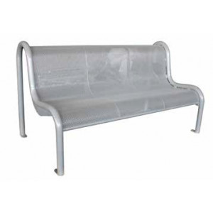 Banc public tubulaire métallique - Longueur : 1553 mm