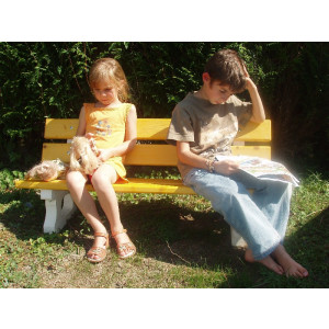 Banc sapin pour enfants - Dimensions (Lxlxh) : 32 x 105 x 1140 mm