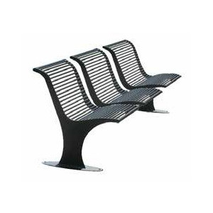 Banc sur platines elliptique - Supports latéraux en acier épaisseur 6 mm