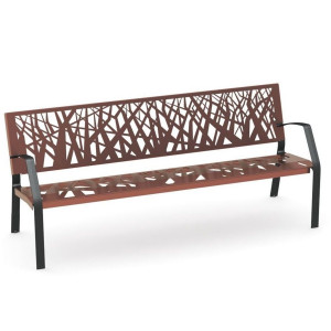 Banc ville en acier - Longueur : 1810 mm - TÃ´le dâacier - A sceller