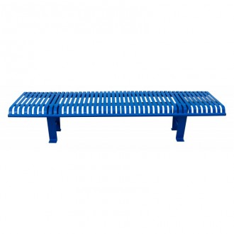 Banquette publique acier - Longueur : 600, 1200 ou 2000 mm - Fer plat - A sceller