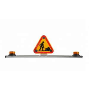 Barre de signalisation 500 mm relevage manuel  - Alimentation au choix : 12V ou 24V
