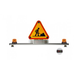 Barre de signalisation 700 mm relevage électrique - Alimentation au choix : 12V ou 24V
