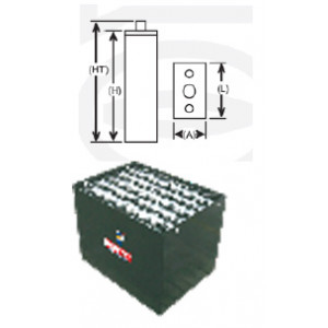 Batterie still 700 Ah - Ah (C5): 700 - norme DIN (EPZS) & US - 5 EPZS 700 S