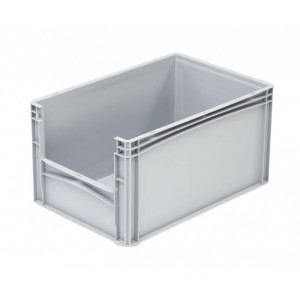 Bac plastique avec ouverture 600x400x320 mm - Volume : 64,5 L