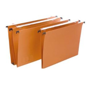 Boite de 25 dossiers suspendus kraft - Kraft 220g/m2 collé - Tringle métal