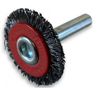 Brosse circulaire sur tige acier 1 rang - Diamètres corps : de 30 à 100 mm